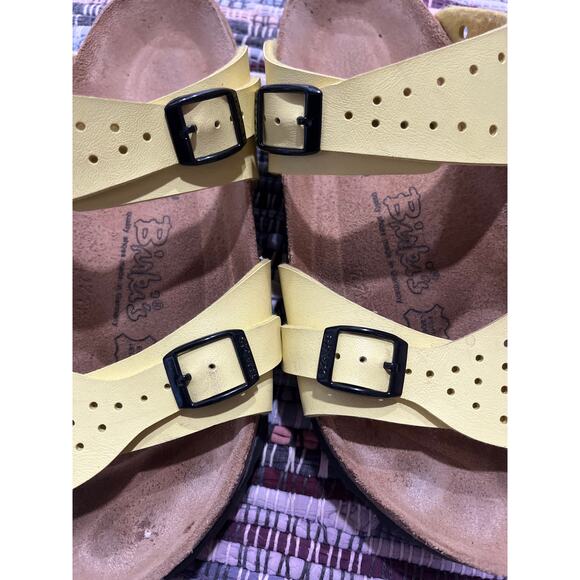 Birkenstock Birki's Yellow Green Perforated Sandals - 7/ 7.5 38EU - Picture 8 of 9